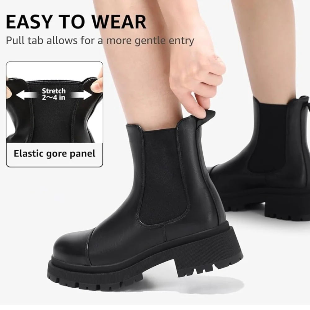 Bacia Chelsea Black Ankle Boots - Picture 8 of 9